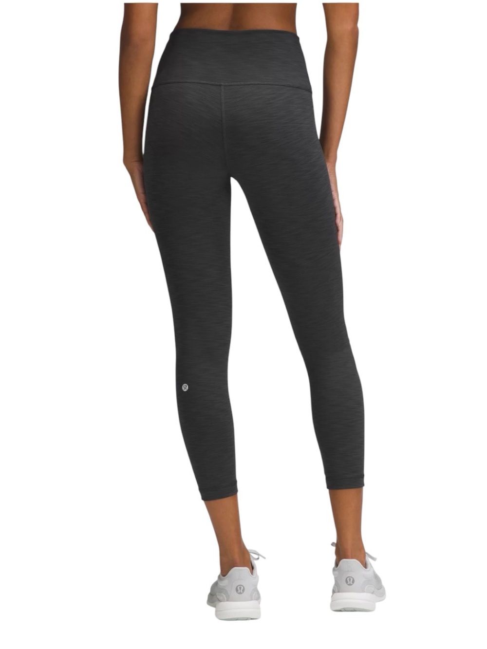 Lululemon Wunder Train HR Crop Legging Heathered Graphite Gray Sz 8 - Picture 3 of 11